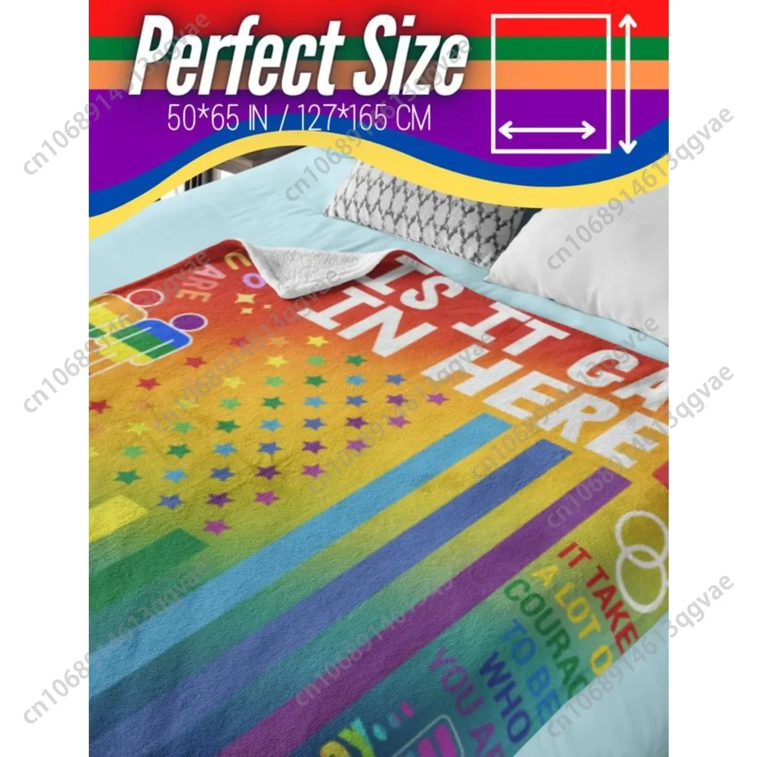LGBTQ Blanket LGBT Gifts for Gay Lesbian Transexual Friends Besties  Gay Pride Rainbow Soft Throw Blanket Gay