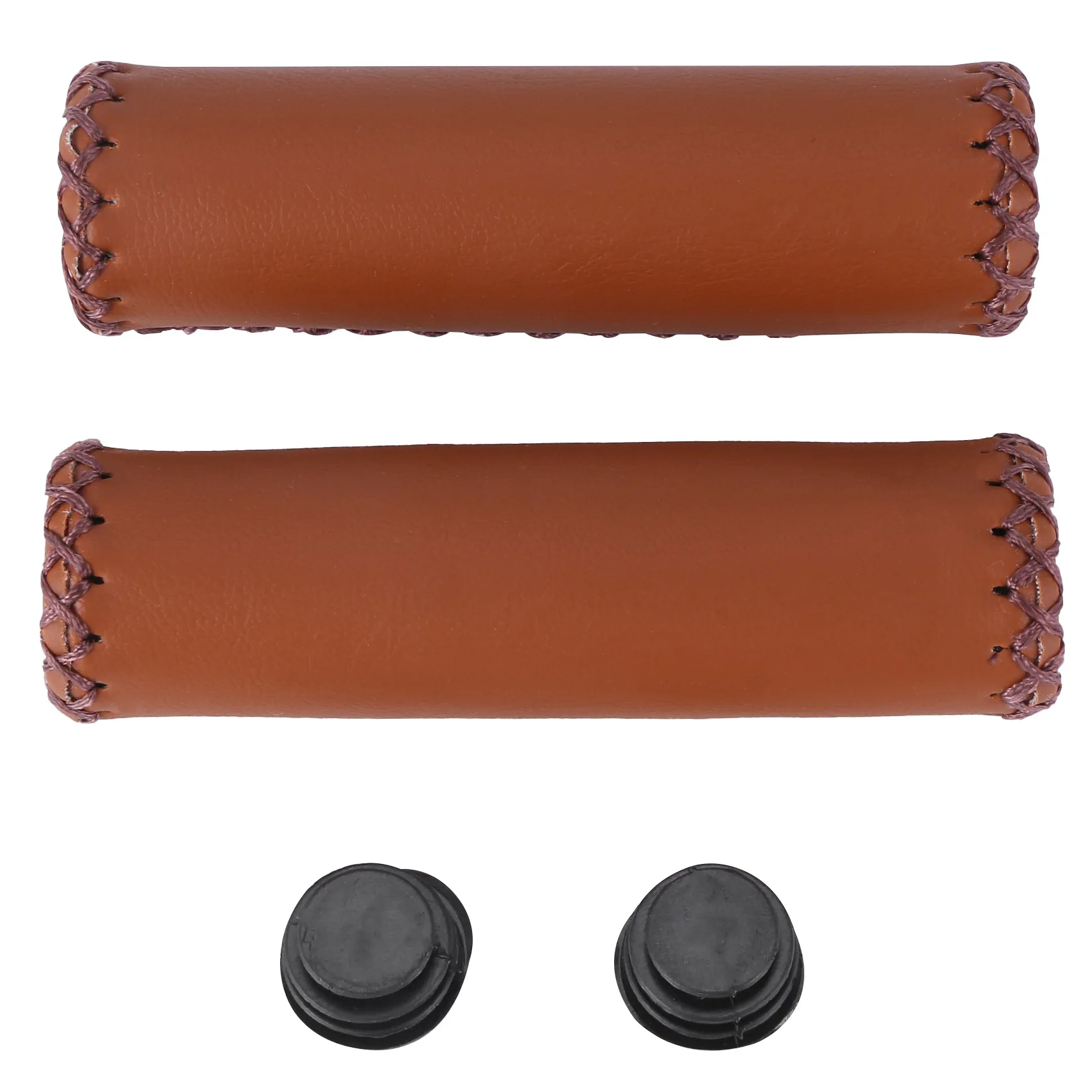 Pair Vintage leather bicycle Grips Grips trekking handlebars Cover Colour: