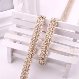 البوليستر حريش مضفر الدانتيل الشريط التشذيب ، إكسسوارات الملابس الخياطة ، القوس الدانتيل ، الحرف اليدوية ، زخرفة الزفاف ، 5 ياردات ، 12 مم أعلى 10 مبيعات الدانتيل لمفرش المائدة - No6