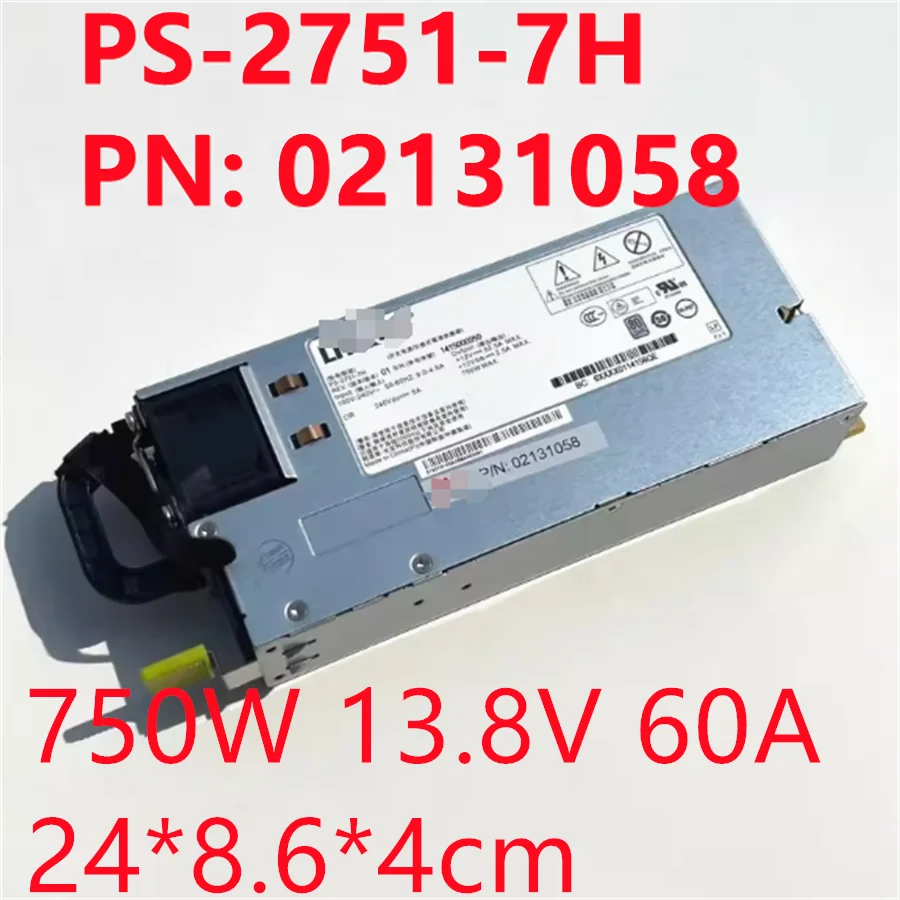 Original PS-2751-7H PN: 02131058 FOR Huawei RH1288 RH2288 V2 750W server power supply