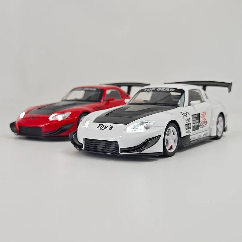 

1:22 Simulated Honda S2000 alloy car model ornament collection, the car door can be opened as a supercar gift