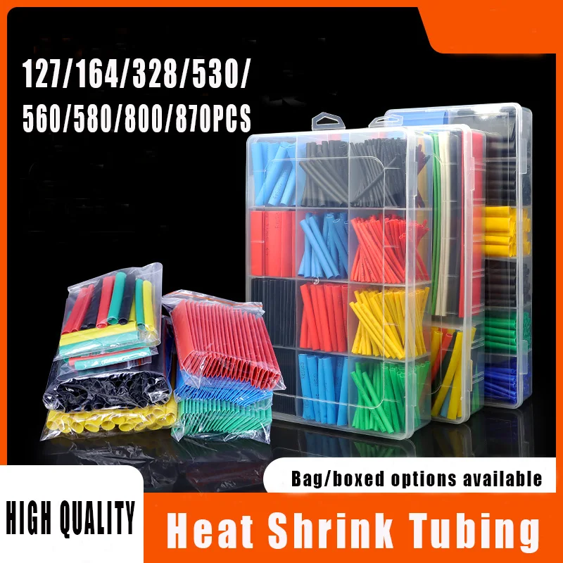 Heat Shrink Tubing Kit Thermoresistant Tube Shrink Wrapping Electrical Connection Cable Insulation Sleeved Protecter