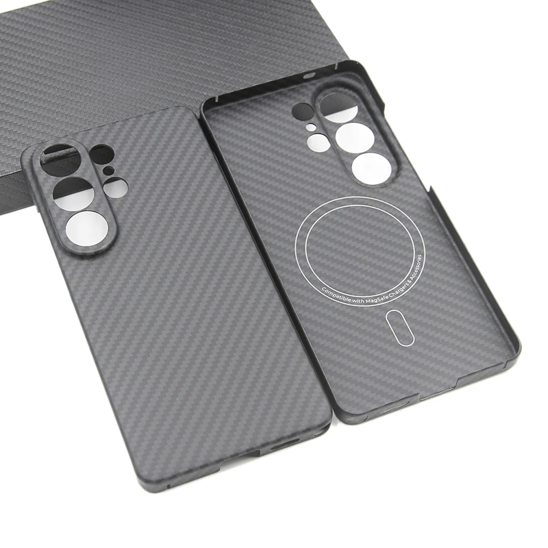 

ZXKE Carbon Fiber Case For Samsung Galaxy S26 Ultra Embedded Iron Sheet Magnetic Car Support Magsafe Aramid Fiber Shell
