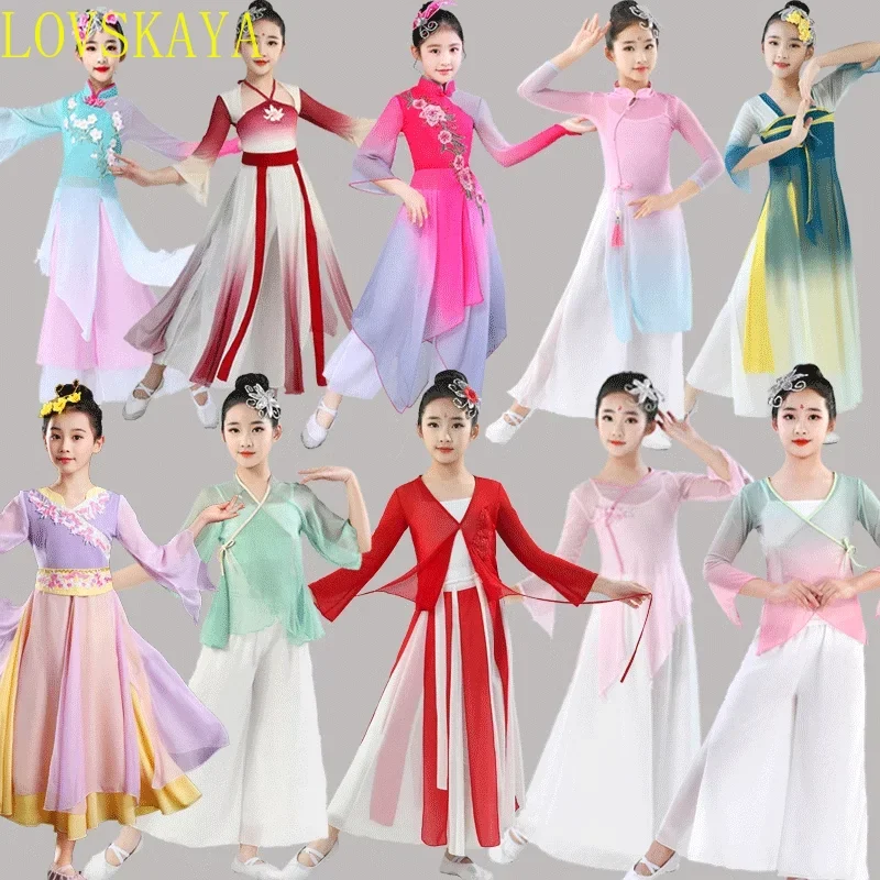 

Детский карнавальный костюм Hanfu для девочек, древняя китайская фея, костюм для ролевых игр, танцевальное платье принцессы, детское платье Hanfu для девочек