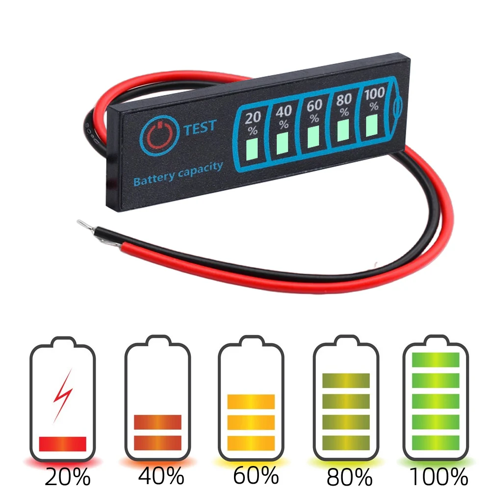 

2PCS DC5V-30V 1S-8S Battery Level Indicator Li-ion Battery Lead Acid Battery Capacity Display Tester Naughty Bird