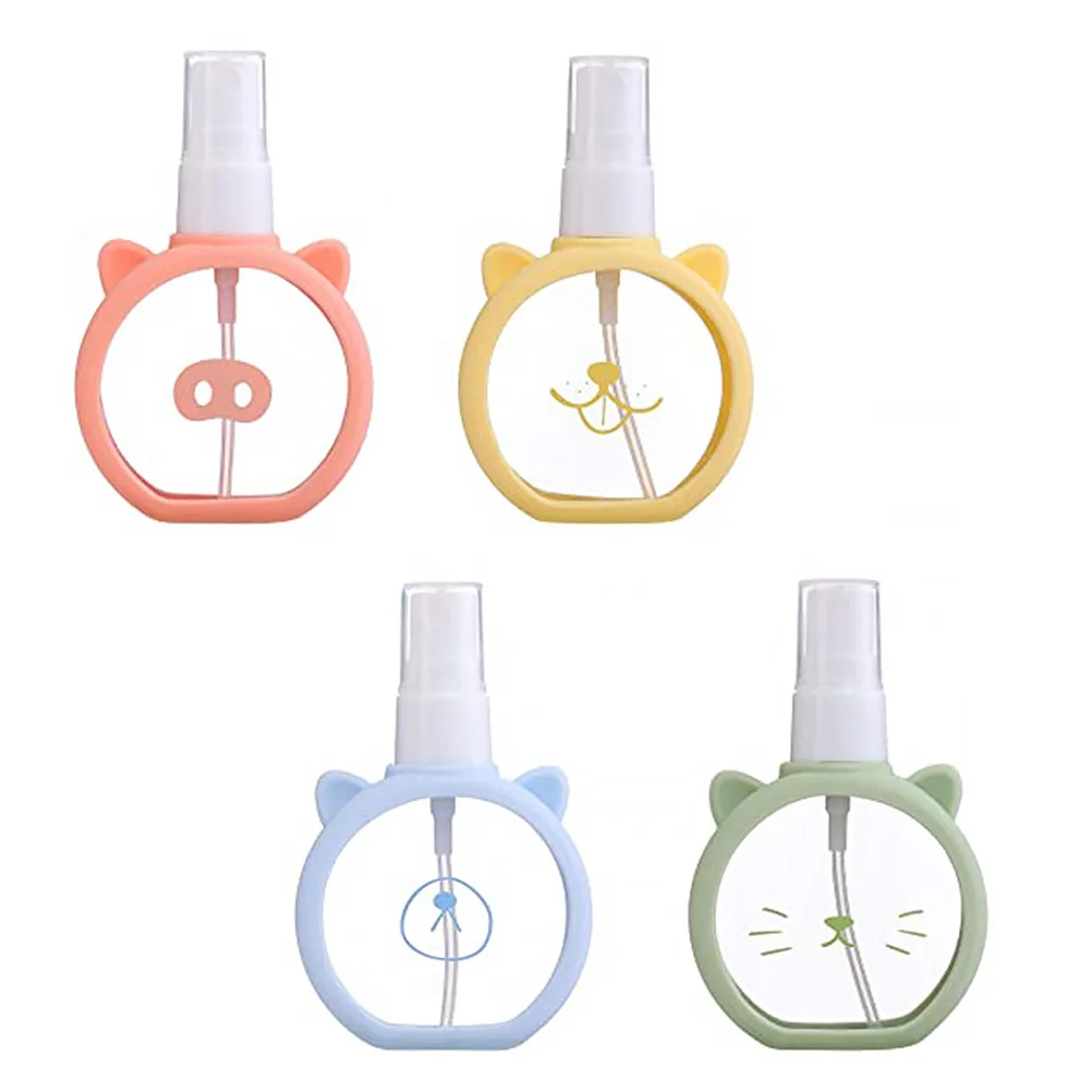 4 szt. Przenośne butelki z rozpylaczem Premium, wielokrotnego użytku, szczelne, podróżne rozpylacze do makijażu, perfum, płynów czyszczących, małe