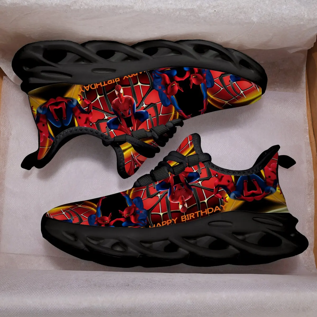 

Children's Sports Shoes Flat Bottom Low Top Laced Soft Sole Breathable Cartoon Design Disney Pattern Large-sized Casual Shoes