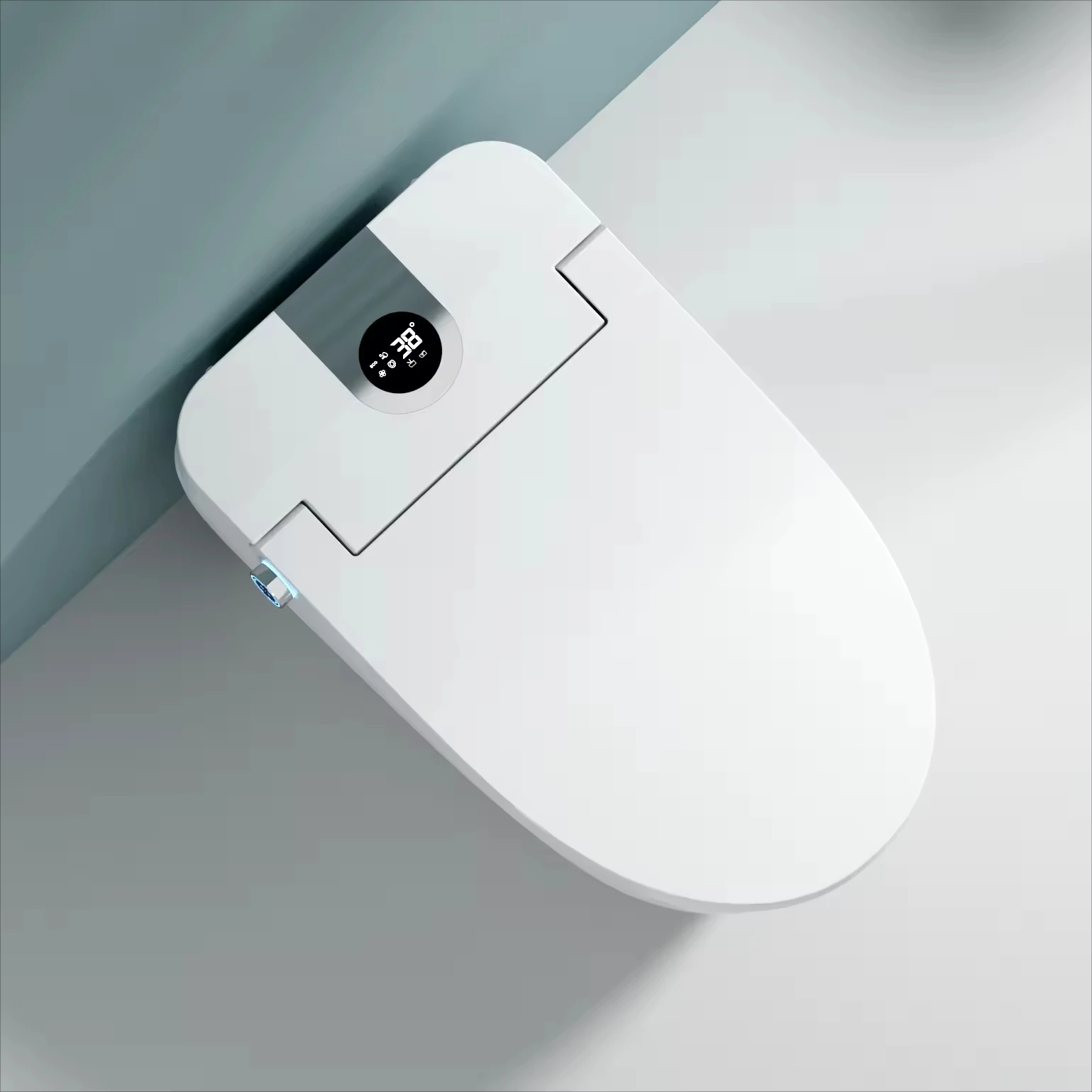 高度なスマートセラミックトイレボウル、リモコン付き、シートヒーター、浴室用埋め込み式タンク、Sトラップ付属