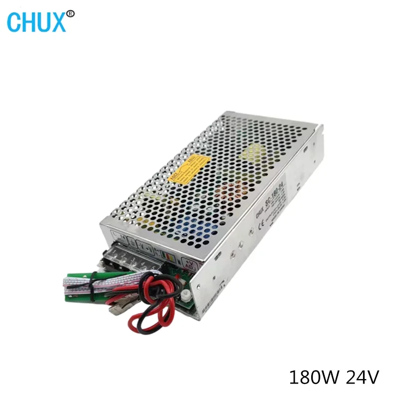 CHUX-UPS Charge Function, Switching Power Supply Monitor, Universal AC DC Input, 110V, 220VAC Battery Charger, SC-180W, 24V