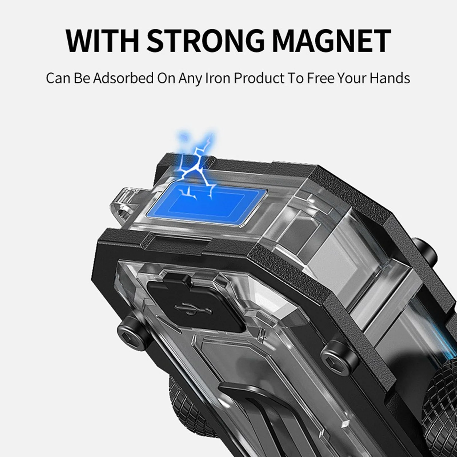 Torcia stroboscopica per esterni Torcia di emergenza multifunzione per ispezione del lavoro Luce per giroscopio con punta delle dita Portachiavi Lampada di ricarica USB