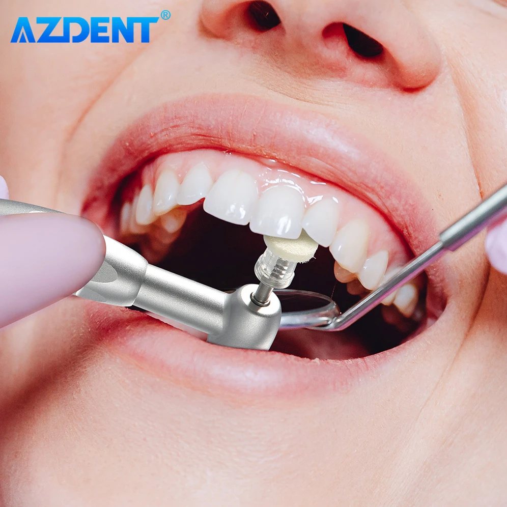 AZDENT 50 sztuk/pudło Dental kompozytowa tarcza polerska wklej impregnowane filcowe koła 50 dysków 1 szt. CA trzpień jednorazowa polerka