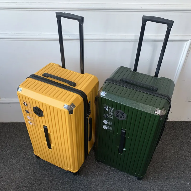 Valise de Voyage Extra Large avec Tige de Traction à Fermeture Éclair, Passe de Sortie Ultra Légère, Roues Universelles, 600 Étudiants Masculins