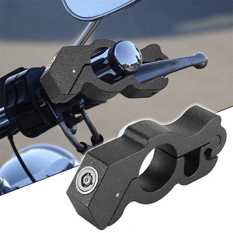 

Motorcycle Handlebar Lock Handlebar Brake Handle Solid Lock Imitating Steal Lock Pull Rod ATV Dirt Street Bikes Anti Theft