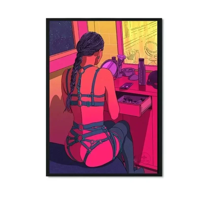 الحديثة رومانسية امرأة الرجال عارية مثير الجسم قماش اللوحة الملصقات والمطبوعات جدار صورة فنية لتزيين غرفة المعيشة #3