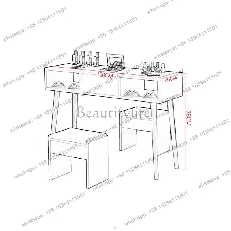 Organizer Drawer Modern Nail Table Simple Nordic Beauty Unique Manicure Table Design Storage Mesa De Manicurista Salon Furniture