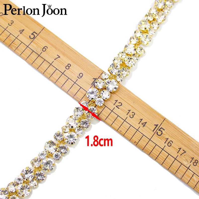 Sparkling Full Diamond Crystal Chain Rhinestone Trim Strap DIY Bridal Wedding Belt Shoe Decorative Accessories ML151