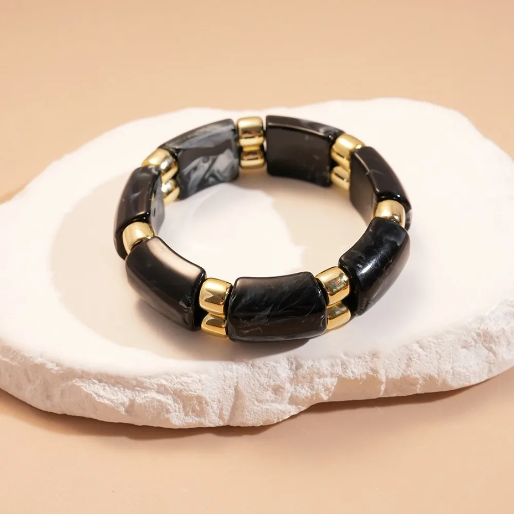 مزاجه واسعة الاكريليك الإسورة هندسية البوهيمي واسعة أساور مكتنزة أوروبا النمط الأمريكي مبالغ فيها الرجعية خاتم اليد هدية #3