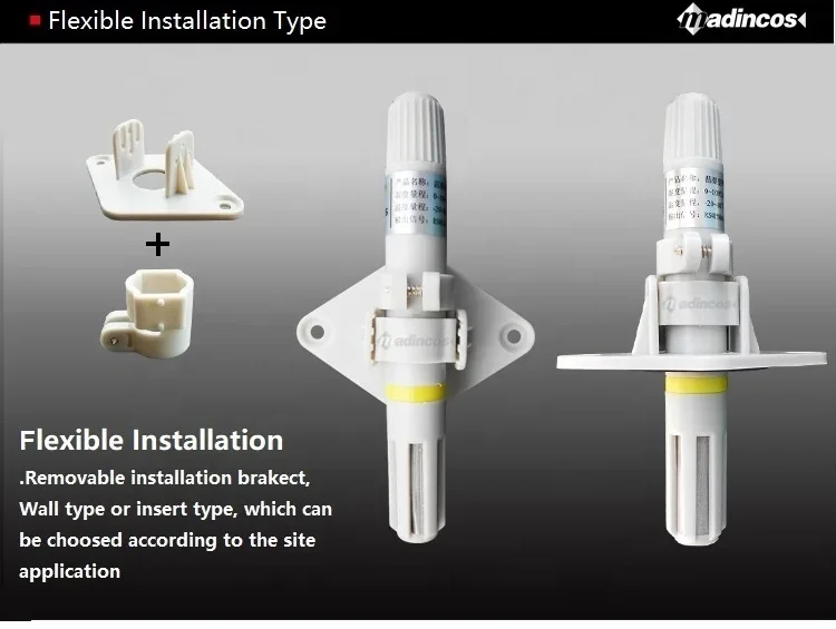 MTH100:0.3% Ruang HVAC Industri Udara DC 0-10V Sensor Suhu dan Kelembaban Relatif dengan Braket Terpasang Di Dinding
