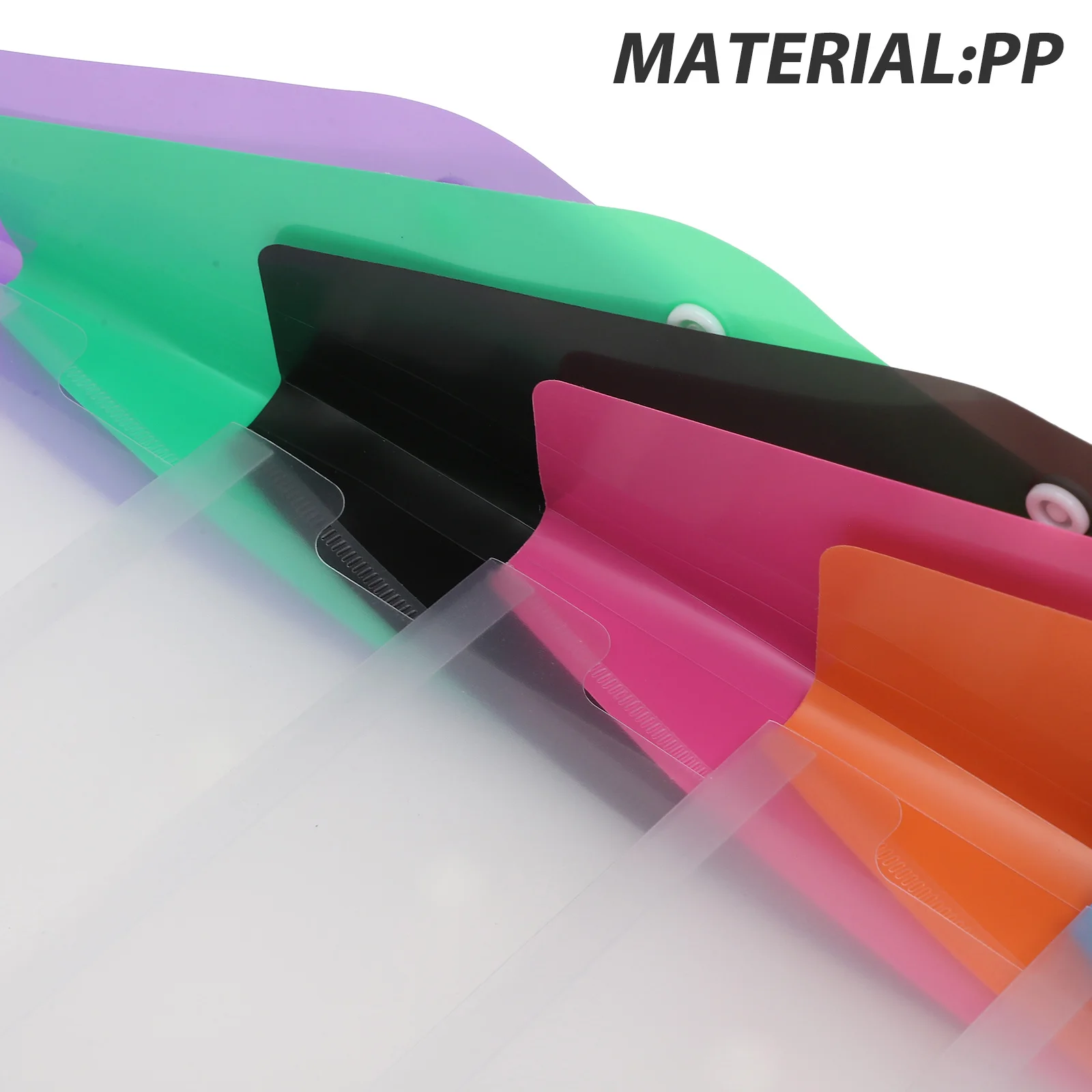 

12pcs Plastic Document Binder Pockets Folder Snap Button Storage Bags Clear Pp Material For Office File