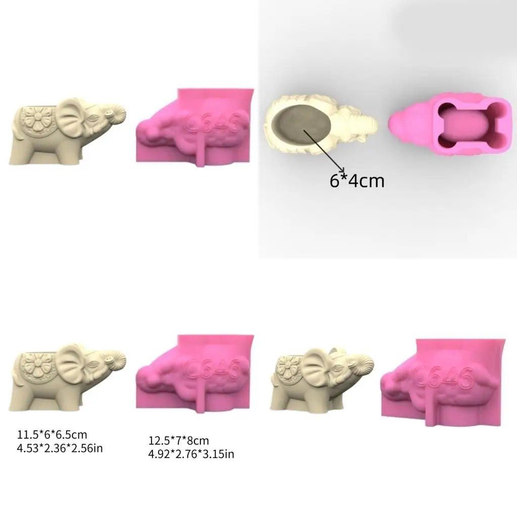 

P9FE Silicone Mould Elephant Shaped Holder Mold Creative Epoxy Resin Casting Mould Jewelry Storage Box Handicrafts Home Decors