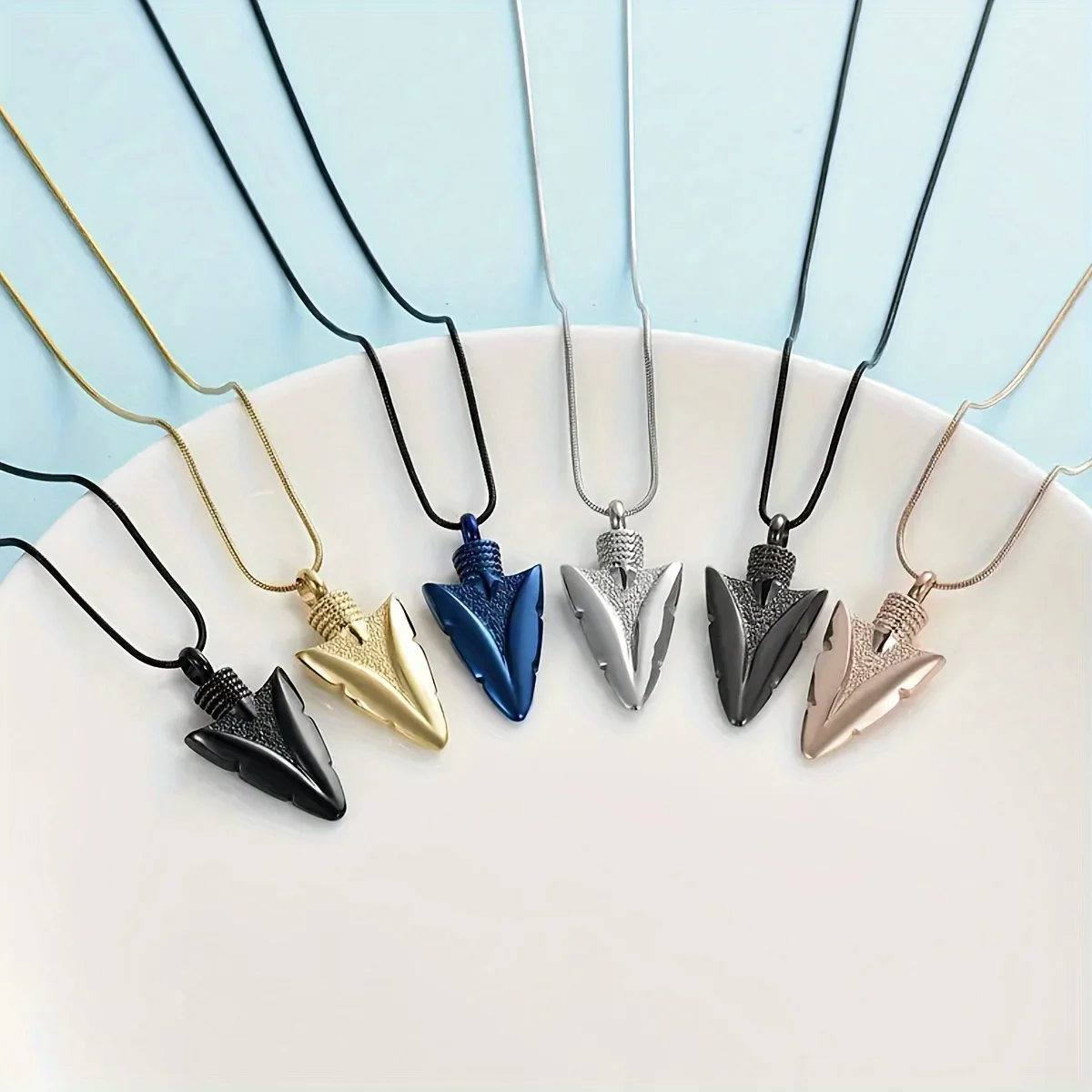 

"Guardian Shield Arrow" Urn Pendant for Human Ashes - Stainless Steel Cremation Jewelry Memorial Keepsake