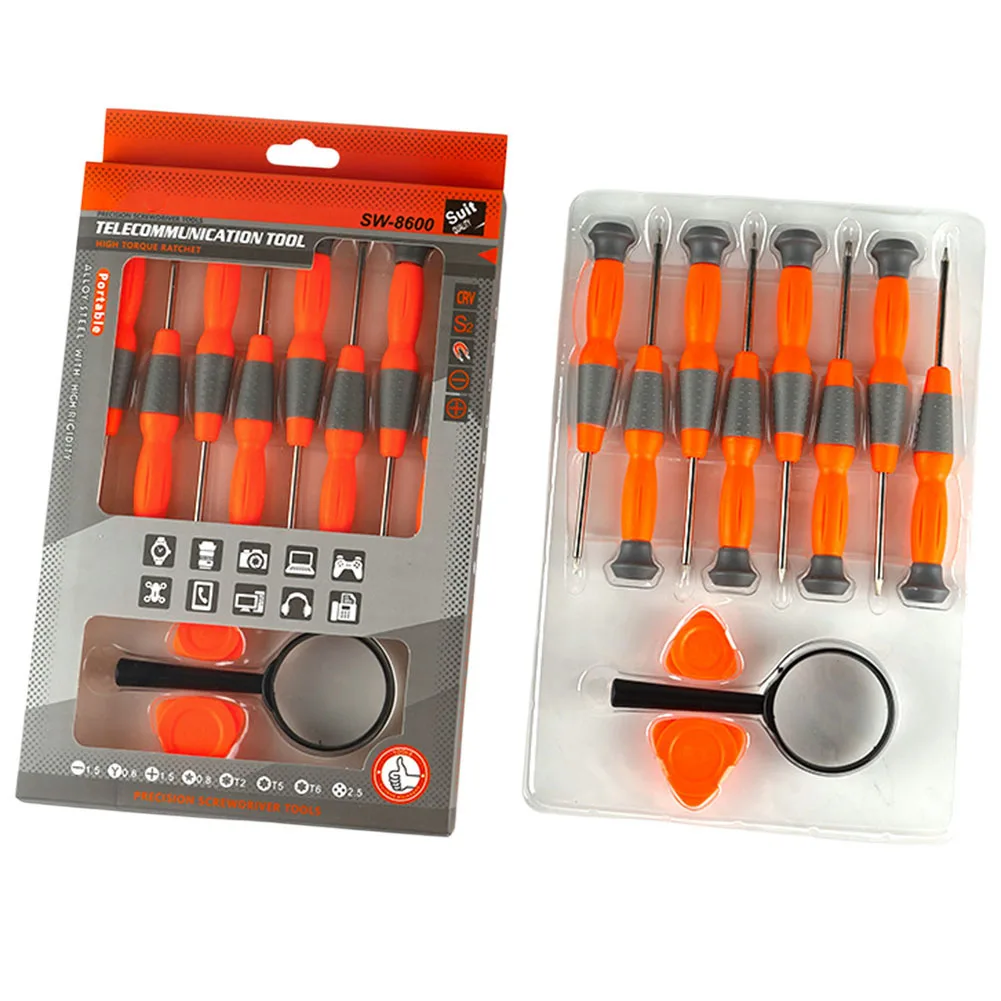 11 In 1 Screwdriver Set With Magnetic Bits And Pry Tools For Mobile Phone Computer Eyeglass Repair Kit Precision Hand Tool