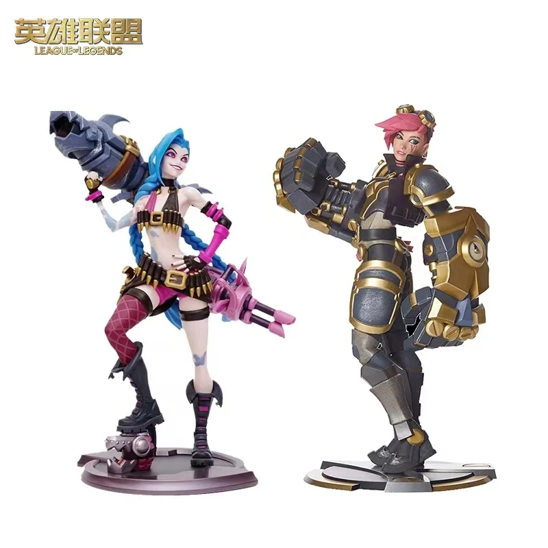 【In Stock】Original LOL Anime Figurine Vi Jinx Action Figurals Statue Figures Cartoon Toy Collectible Model Toy A Nice Gift