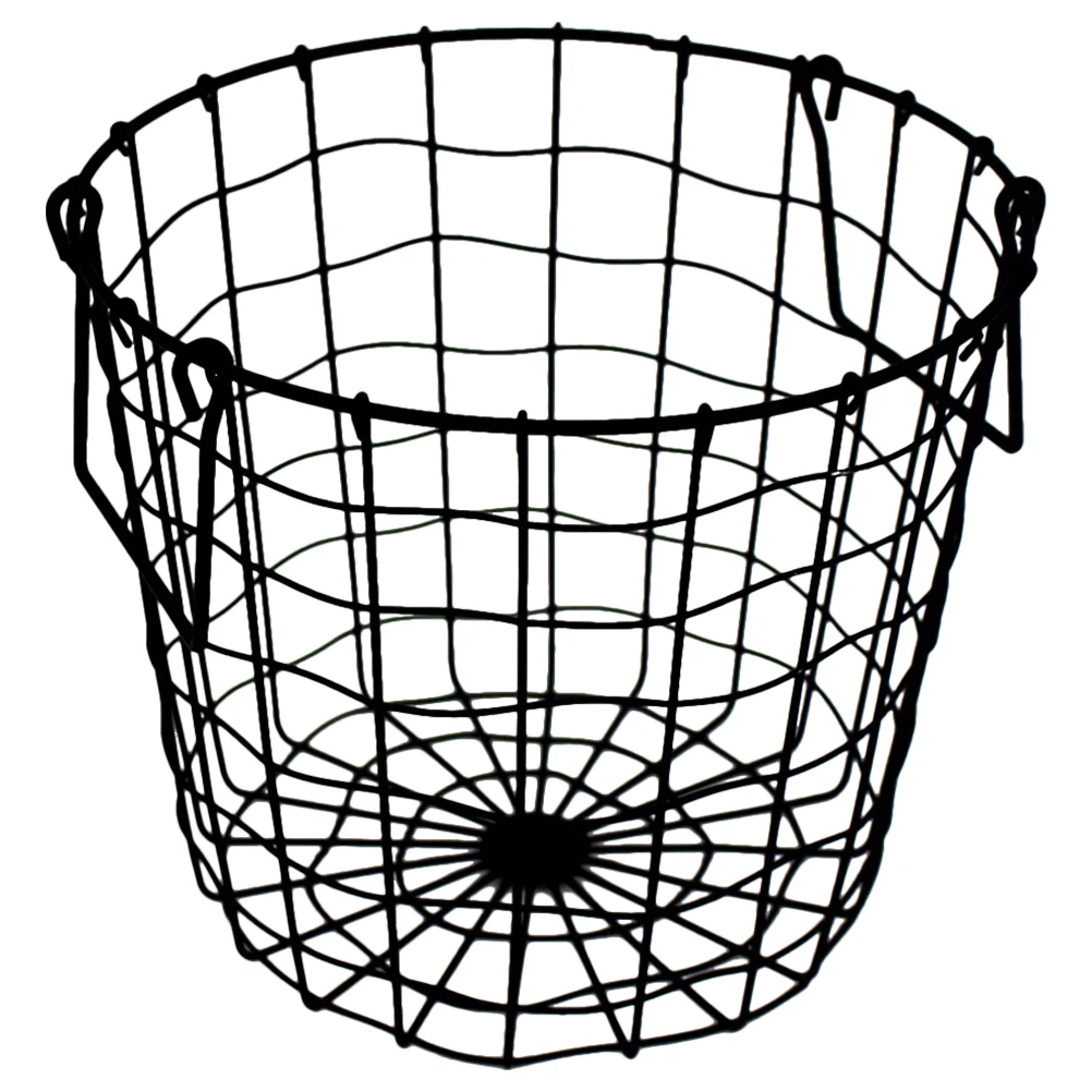 

Nordic Style Iron Mesh Woven Desktop Storage Basket Bedroom Clothing Hampers Round Laundry Compact Wire Sundries Organizer