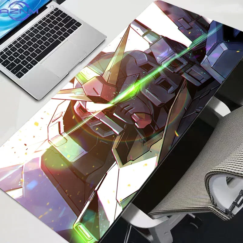 Anime Mecha Glowing Light Effect Mouse Pad, Rubber Non Slip Desk Mat, Smooth Surface Gaming Keyboard Pad for PC Gaming and Offic