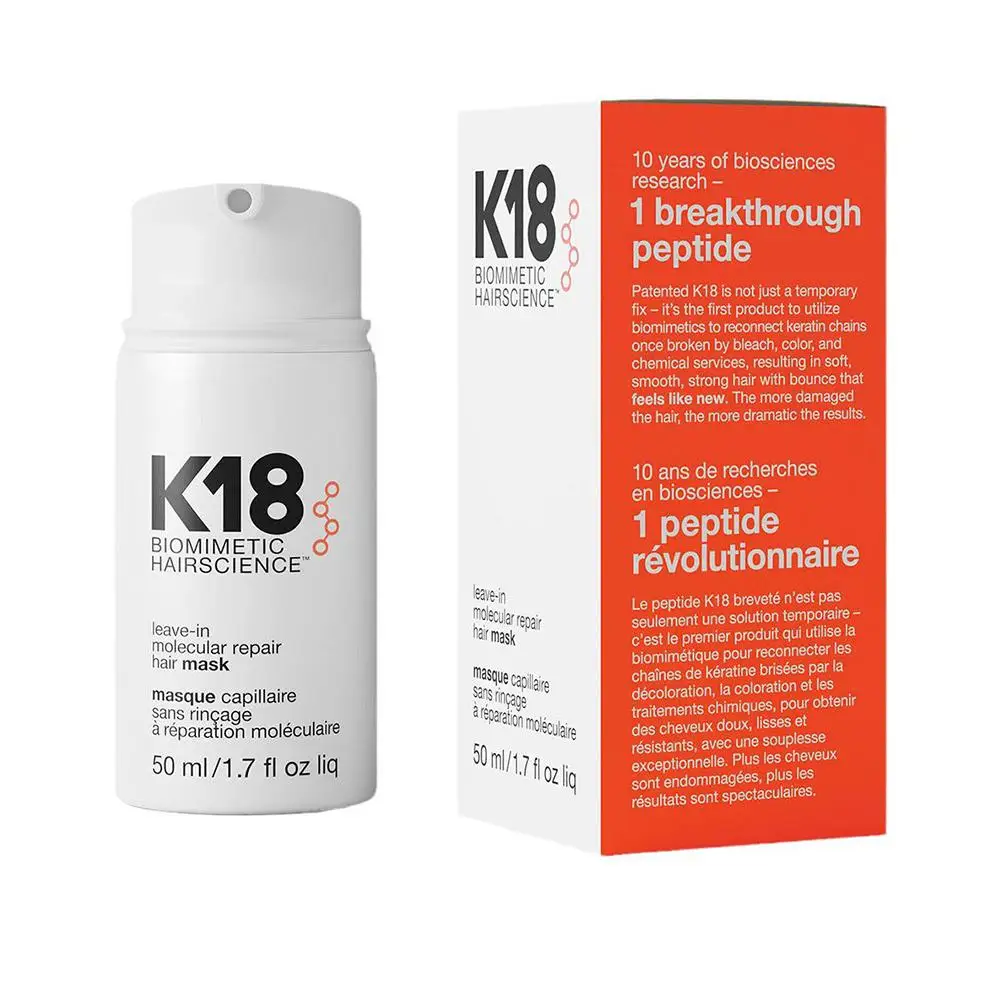 K18 Leave-In Molecular Hair Mask, Repairs Dry Or Damaged Hair, Reverse Hair Damage From Bleach Chemical Services Heat Hair Care