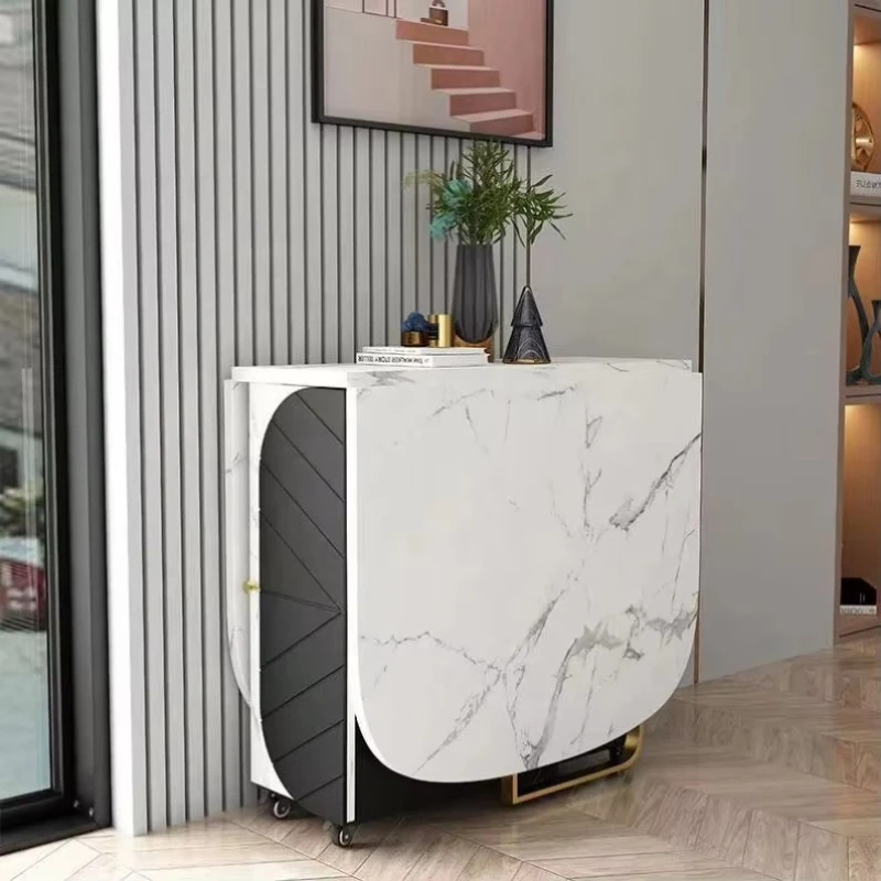 Installed simple white wholesale outdoor folding table with wheels