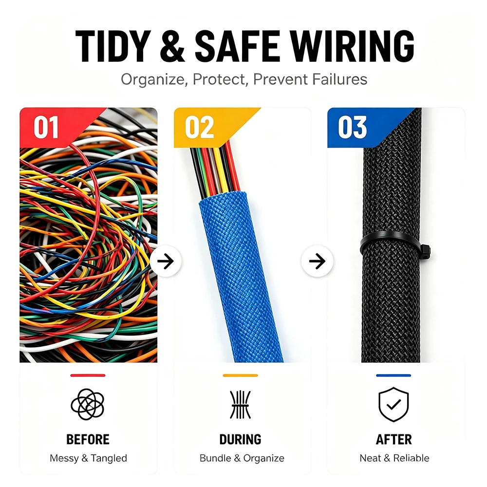 200Deg.C Silicone Resin Fiberglass Braided Tubing 1–20mm ID Flexible Insulating Sleeve For Auto Electrical Wire Shield
