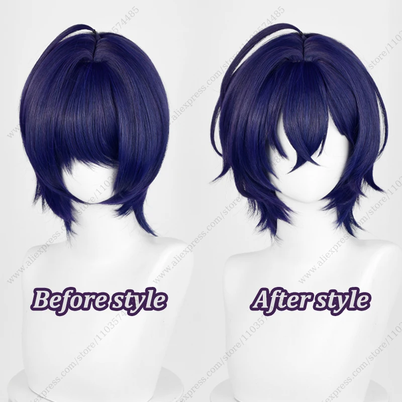 Phaethon-peruca sintética para cosplay, cabelo curto, resistente ao calor, tamanho 35cm/33cm