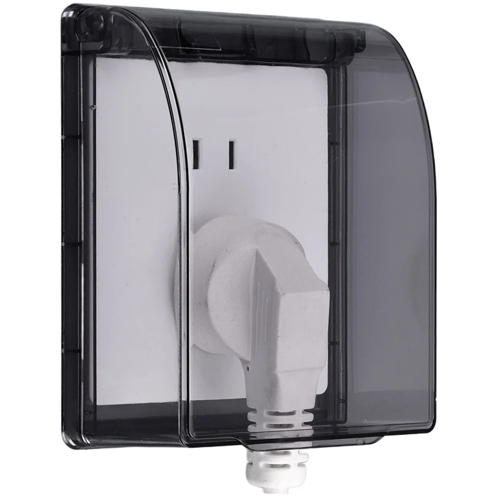 Waterproof Socket Cover for Bathroom Kitchen Switch Splash Proof Electrical Outlet Protector with Transparent PC Material