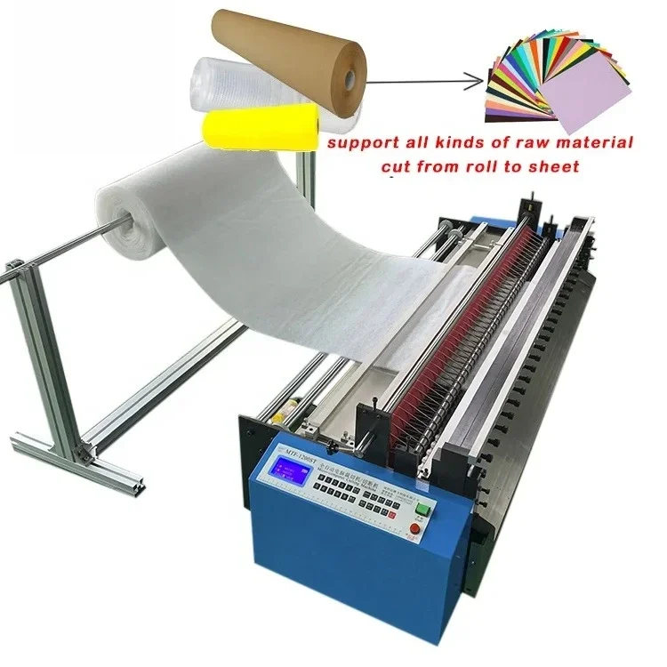 Electric Automatic A4 Paper Label Roll Slitter Cutter A3 A4 Plastic Pvc Tpu Film Foil Fabric Cross Cutting Sticker Paper Machine