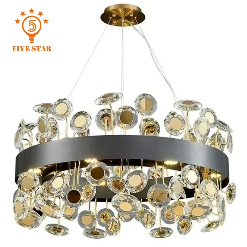 Italian Creative Pendant Lamps Personality Luxry Crystal Chandelier Bedroom Foyer Restaurant Hotel Interior Decor LED Luminaries