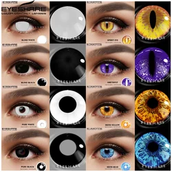 EYESHARE Halloween Cosplay Color Contact Lenses for Eyes Cosmetic Colored Lenses Black Lenses Contacted Lens Beauty Eye Makeup