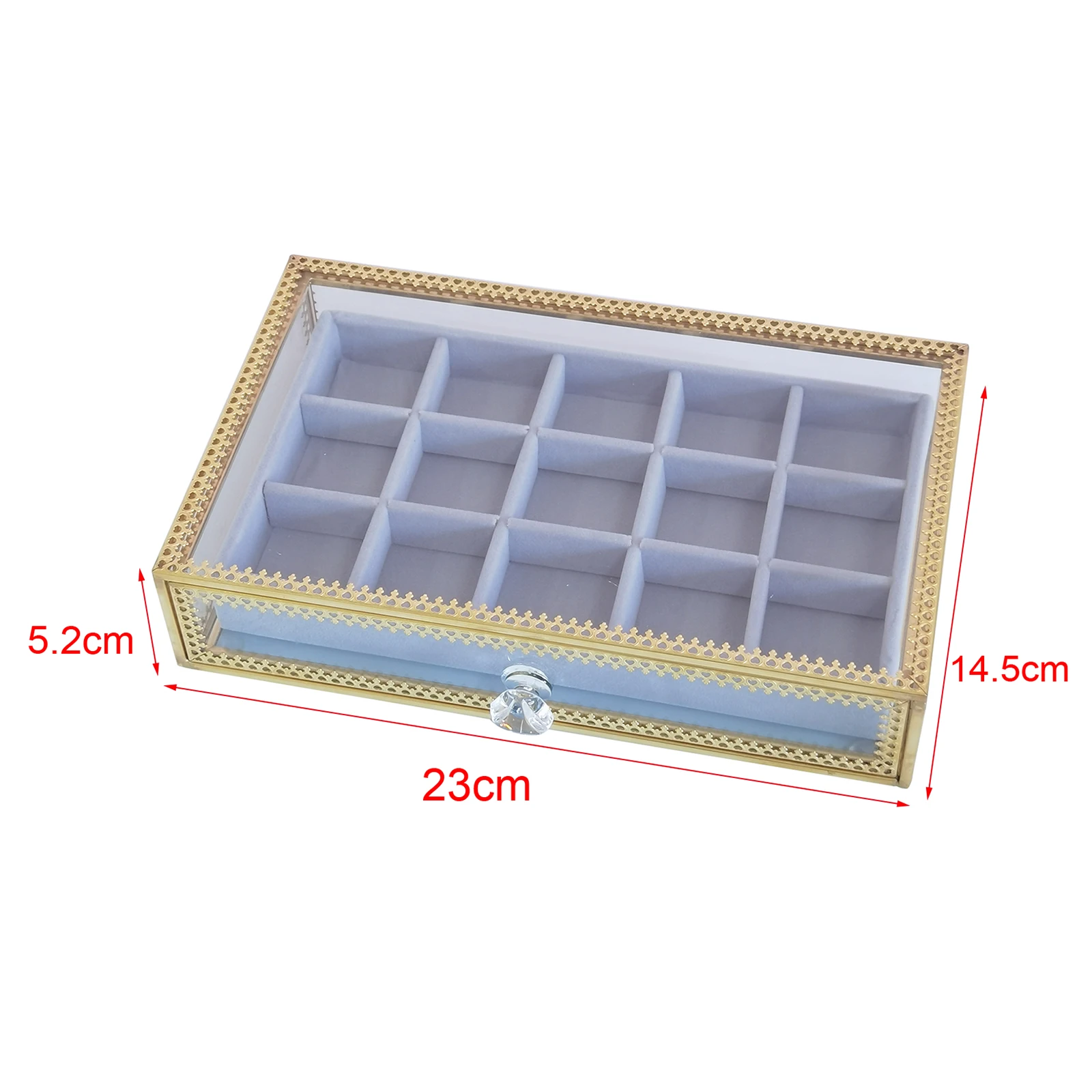 

Jewelry Box for Women with Drawers, Velvet Jewelry Organizer for Earring Bangle