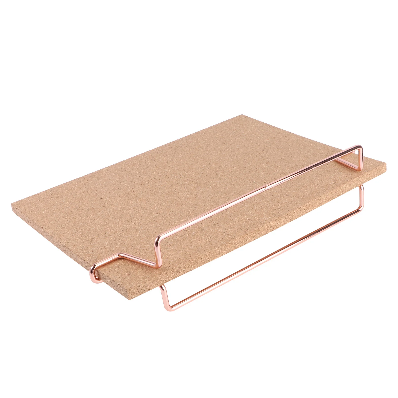 

Bulletin Board Cork Board Wooden Pin Memo Notice Rose Gold Base for Home Classroom Meeting Rooms