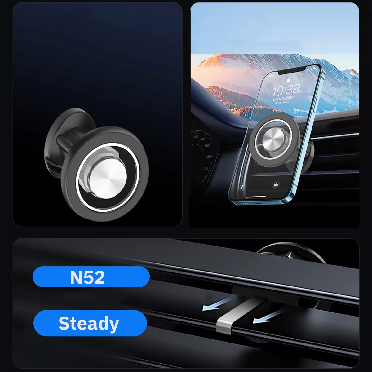 Für Toyota Prado LC250 250 2024 2025 Multifunktionale Aufbewahrungsbox Dual Telefon Halter Auto Magnetische Telefon Halter Magsafe Ladegerät – Detail 18