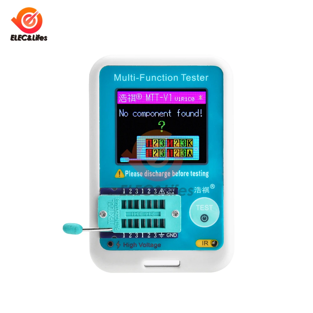 High Quality Brand New MTT-V1 ESR Meter Transistor Tester Colorful Display TFT Diode Triode Capacitance SCR Inductance