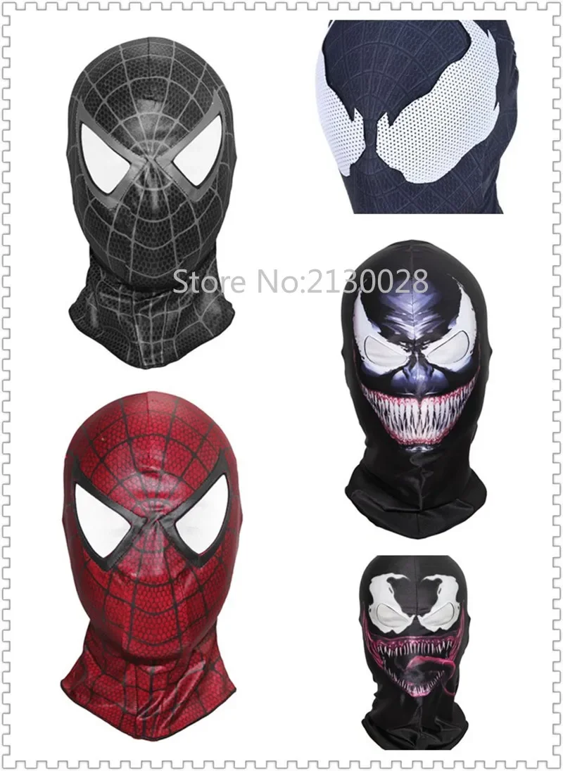 Halloween Superhero Spiderman Venom Masks Adult Spider-man Venom Lenses Cosplay Deadpool Mask Costumes