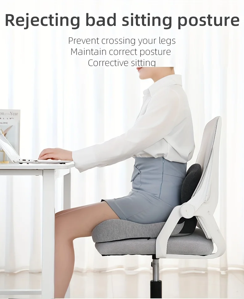 Memory-Schaum Stuhlkissen Autositz Lendenwirbelstütze für Büro-Innenausstattung Taillenkissen Komfortables Ergonomisches Kissen – Detail 12