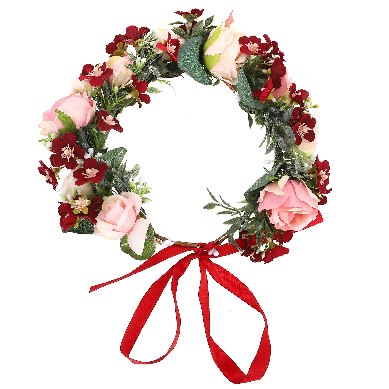 

Bridal Floral Crown Wedding Flower Tiaras Exquisite Silk Flower Headband Perfect for Seaside Bride Bridesmaid Engagement Party