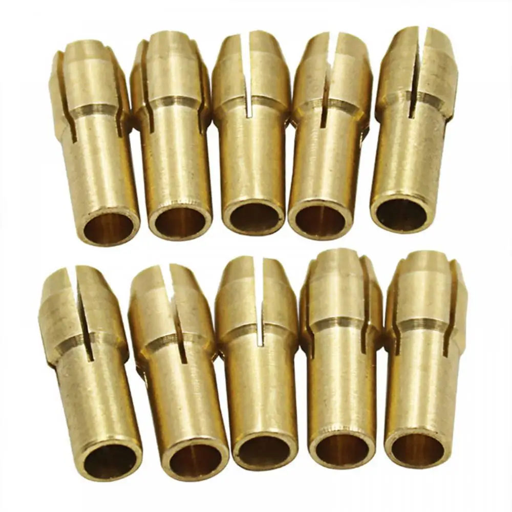 Brass Collet Mini Electric Grinder Quick Change Drill Chuck Bit Sets 0.5-3.2mm Brass Collet Brass Chuck Fits Dremel Rotary Tools