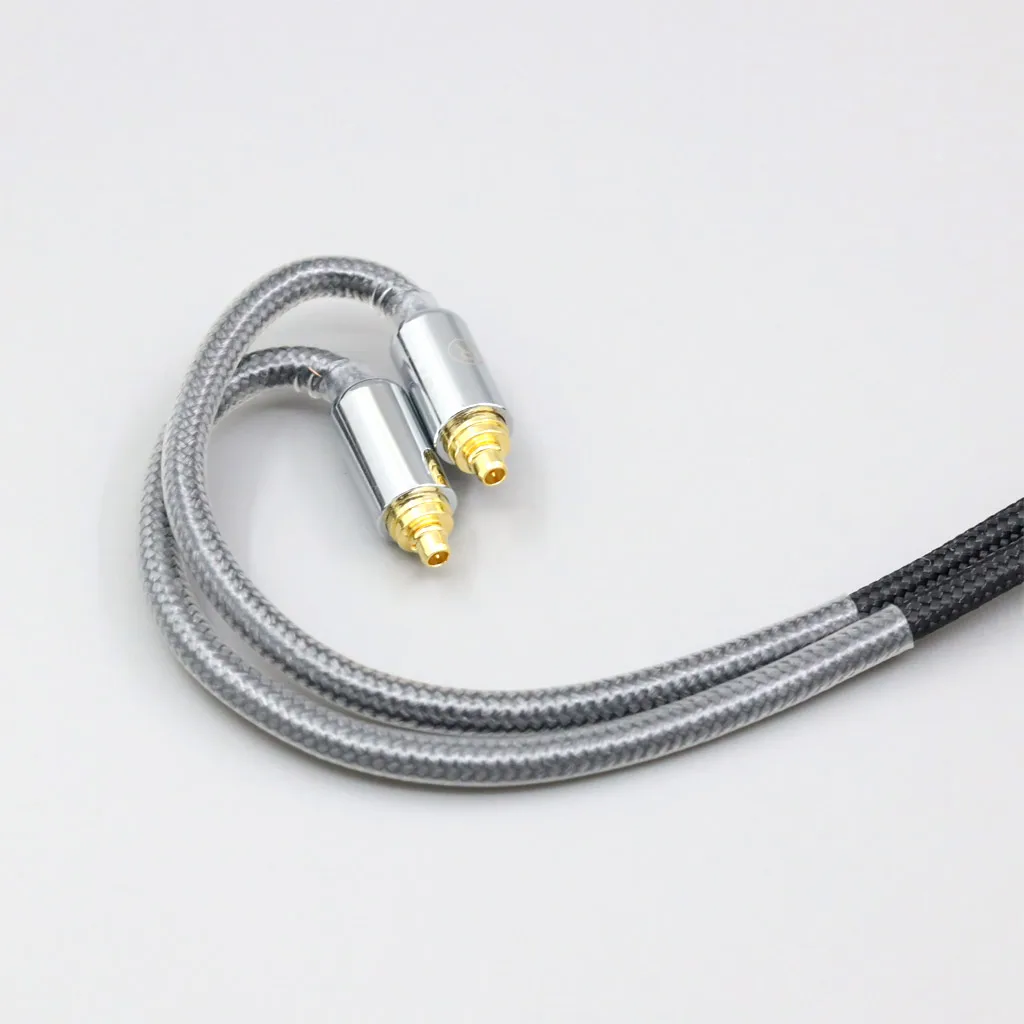 LN008299 Nylon 99% argento puro palladio grafene cavo schermato oro per Sennheiser ie200 IE300 ie600 IE900