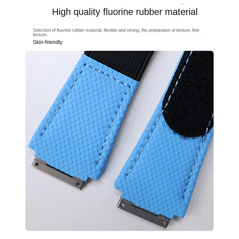 DIY Customized FMK Bracelet For Richard Miller RM67-01/02 RM011 RM030 RM035 RM055 Series Fluororubber Elastic Strap Watchband