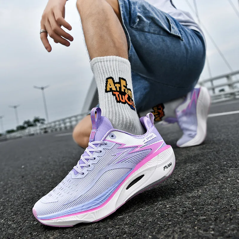 

Men Sports Running Shoes Marathon Air Cushion Breathable Lightweight Comfortable Women Outdoor Athletic Sneakers Jogging Tenis