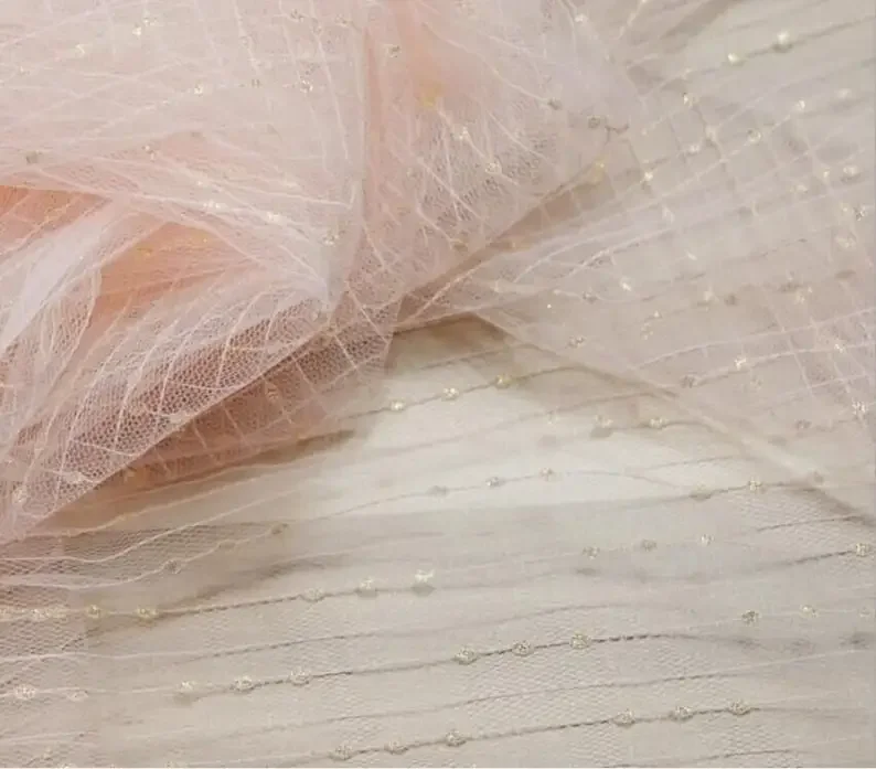 7 colors Black gold dot mesh lace fabric, Silver dot embroidery tulle fabric small dots for wedding lace bridal lace dress