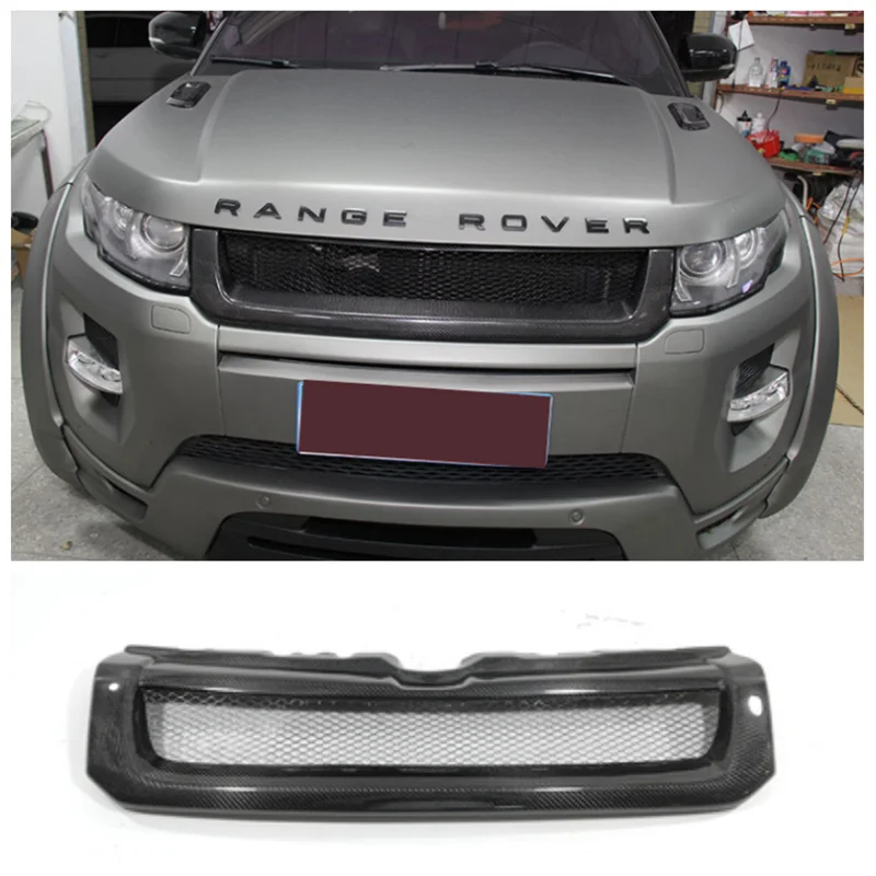 

For Land Range Rover Evoque 2012-2016 High Quality Carbon Fiber Mesh Grille Trim Racing Grills Frame Splitter